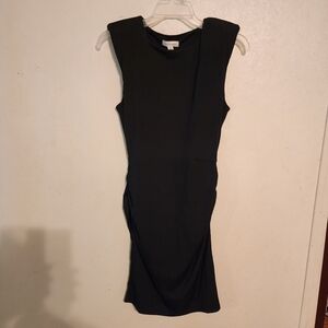 💕5 For $20 Topshop Ruched Shoulder Pad Black Sleeveless Dress Size 6 NWT